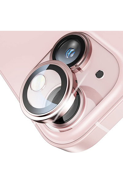 Evax (Metal Lens) iPhone 15 / 15 Plus Compatible Camera Protective Lens Eyepiece Set of 2 with Metal Frame