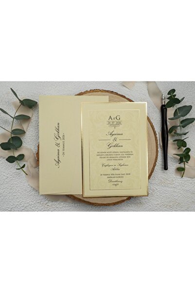 Erdem Düğün,nikah,nişan Davetiyesi 9132 ( 50 Adet )