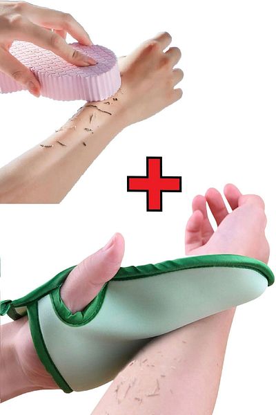 safestore Grab-in Body Washcloth Dead Skin Remover Remover Pouch And Dead Skin Remover Exfoliating Sponge
