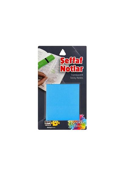 ileri grup Transparent Blue Post-it Size 75x75 Mm 50 Sheets