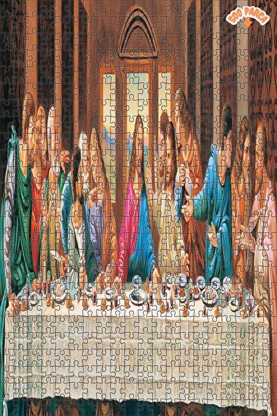 Teona Ahşap Son Akşam Yemeği Dekoratif Çift Katlı Çerçeveli Asılabilir Ahşap ...