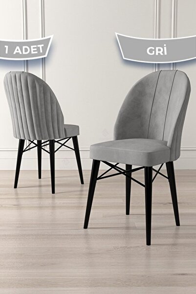 Canisa Jena Serisi 1 Adet Gri Mutfak Sandalyesi 1.sınıf Babyface Ithal Kumaş ...