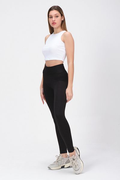 PUNKY CAT Λευκό αμάνικο Crop Top - Καμιζόλα με λαιμόκοψη