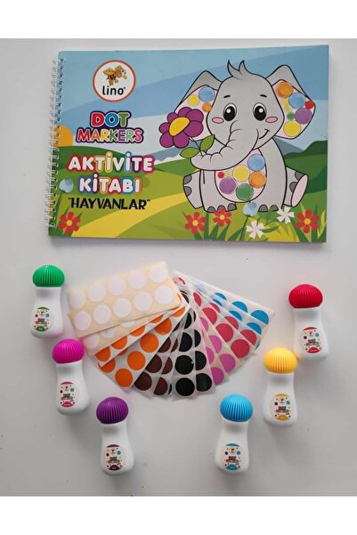 ileritoys 6'lı Mini Dot Marker Kalemi + Dot Marker Boya Kitabi + Nokta Etiket...