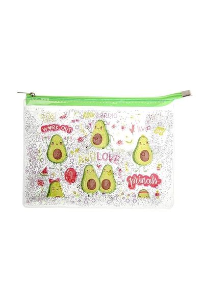ileri grup Watery Zippered Patterned Transparent File (a5) - Avocado
