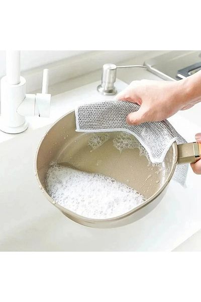 safestore 1 Piece Magic Inox Stainless Wire Dishcloth Dirt Rust Remover Magic Cleaning Cloth And Sponge