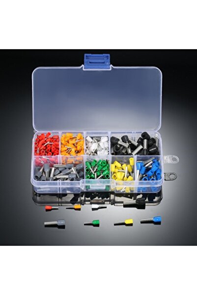 Genel Markalar 400 Parça Izoleli Kablo Ucu Set Kutulu Yalıtımlı Tel Terminal Soketi Sıkmalı Pin Elektrik Teli