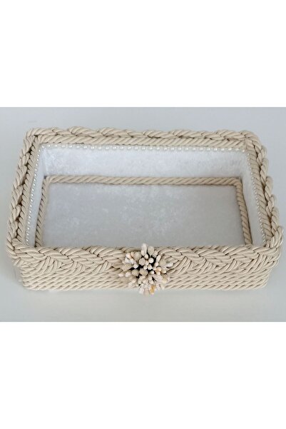 FNT Dikdörtgen ufak örgü sepet organizer Hediyelik Bohçalık çeyizlik