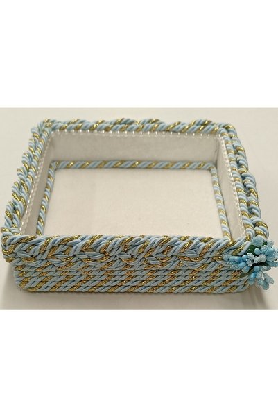 FNT Knitted Square Basket Napkin Holder Towel Holder Organizer