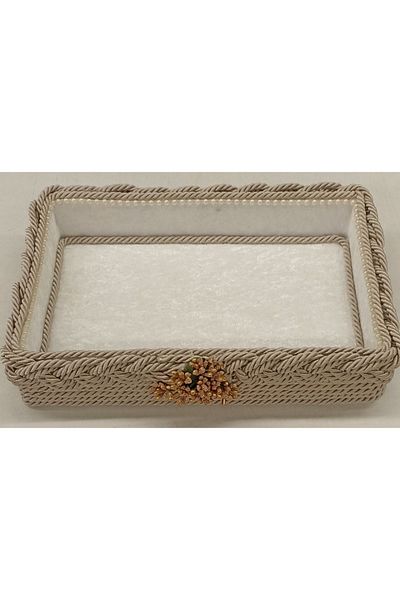 FNT Knitted Towel Holder Basket Box Organizer Gift Bundle Holder Dowry Holder