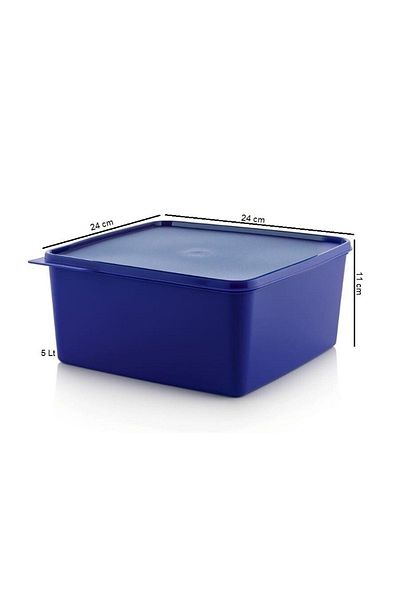 Tupperware Square Storage Container 5 Lt Multi-Purpose Storage Navy Blue Hsgl