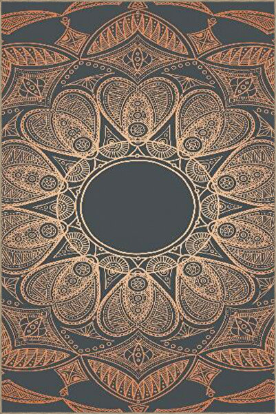 Rugs Modern Halı Brown Star Woven Base Carpet and Washable Carpet Miravip10347