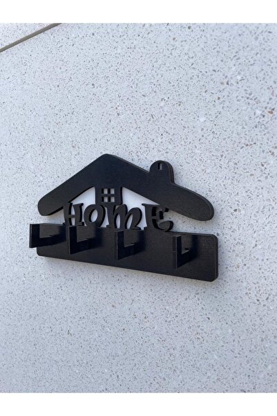 softclass Ev Figürlü Home Ahşap Anahtar Askısı