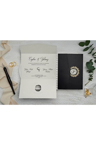 Genel Markalar Düğün Davetiyesi Ekonom Erdem Davetiye 9318 Baskı Dahil