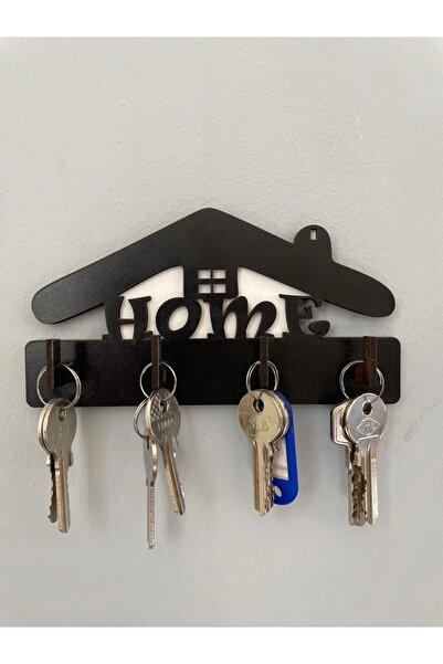 softclass Ev Figürlü Home Ahşap Anahtar Askısı