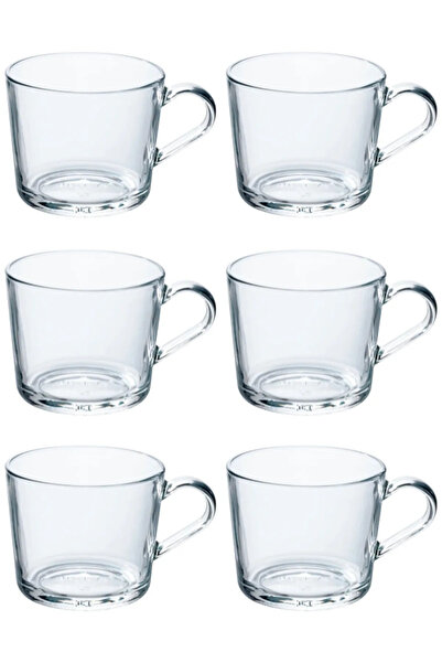 IKEA 6 Adet Şeffaf Cam Kupa Hacim: 240 Ml Fincan Yükseklik: 7 Cm
