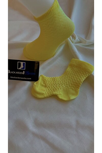 Black Arden Socks 3 Çift 6-12 Aylık Kabartma Desen Çocuk Çorabı Ççkçrp.969