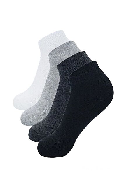 Black Arden Socks 8 Çift Düz Siyah Beyaz Gri Lacivert Füme Renklerden Oluşan Spor Patik Çorap Bla.crow.221