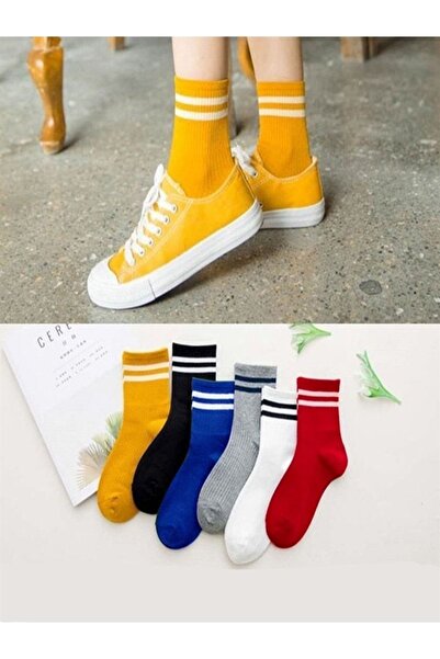 Black Arden Socks 6 Çift Kolej Çorap Sprptk149.crow