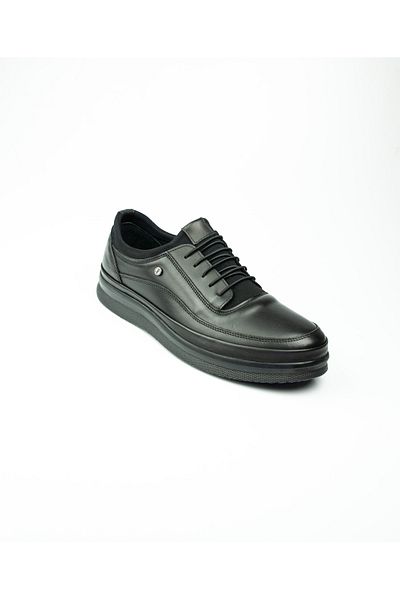 JAMES FRANCO Black Leather 6060 Model Men's Casual Shoes
