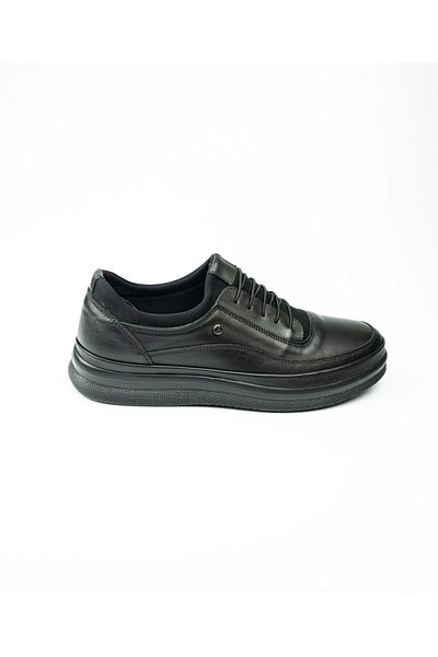 JAMES FRANCO Black Leather 6060 Model Men's Casual Shoes
