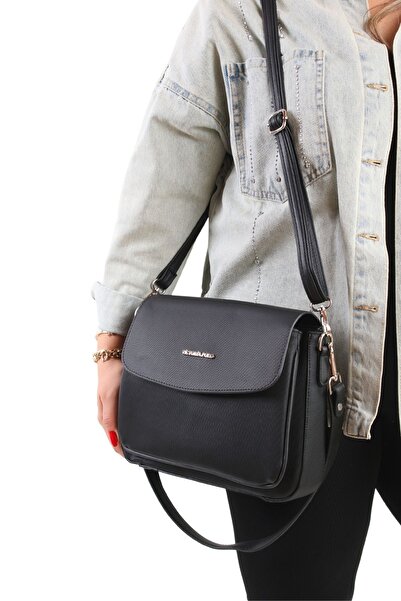 GALB LEATHER حقيبة كتف كبيرة الحجم بحزامين للنساء