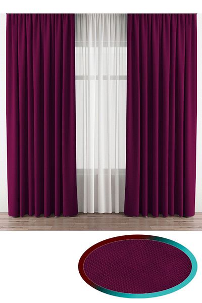 İ.D İpek Dokuma Plum Velvety Fabric Extrafor Gather 1stClass Quality Single Wing Background Curtain
