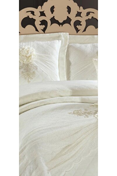 baladı home ev tekstil home collection Dantelli 4 Parça Çift Kişilik Çeyizlik Yatak Örtüsü battal boy