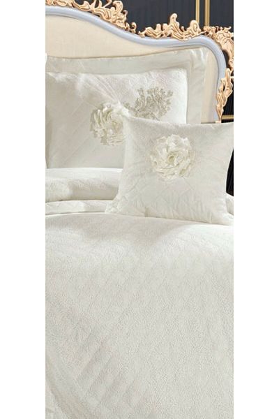 baladı home ev tekstil home collection Double Lace Dowry Bedspread - King Size