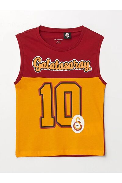 LC Waikiki LCW baby Bisiklet Yaka Galatasaray Baskılı Kolsuz Erkek Bebek Atlet