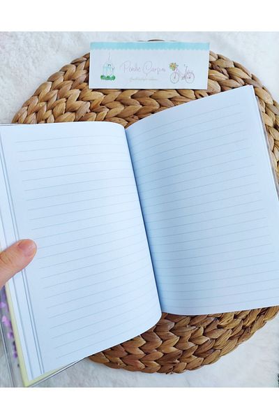 Pembe Çarşı Avocado Notebook with Glitter and Watery Cover