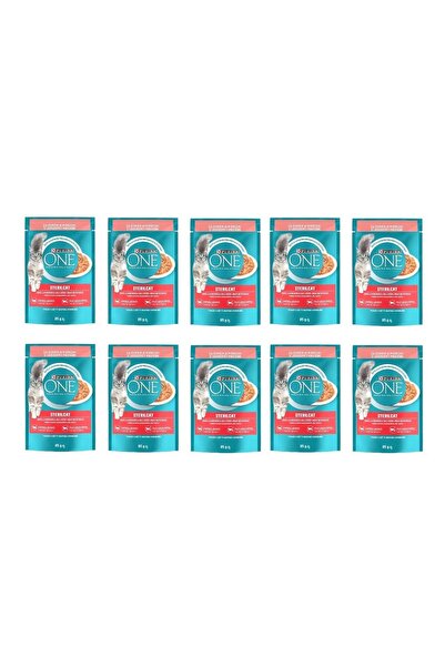 Purina One Kısırlaştırılmış Kedi Maması Somon & Havuç 85 G. 10 Adet