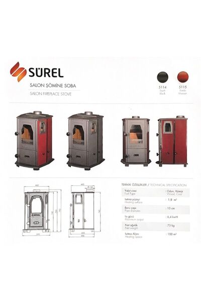 Sürel Salon Salon Şömine Siyah