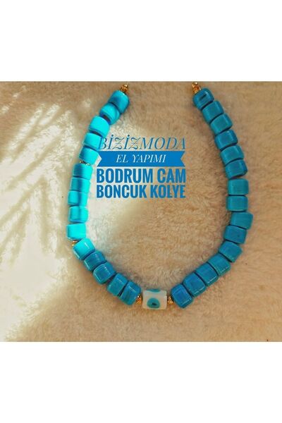 bizizmoda Bodrum Glass Bead Evil Eye Bead Necklace