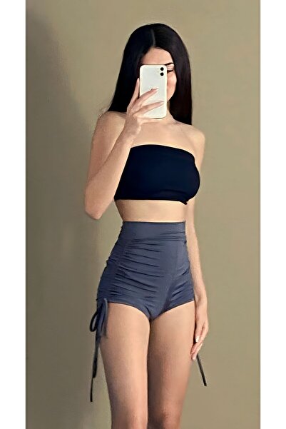 Rosy Live in style YANLARDAN BİYE İLE BÜZÜLÜP AÇILIR YENİ SEZON TEK ŞORT