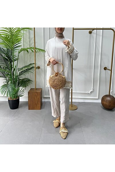 MODA HASEN PÜSKÜL DETAYLI KİMONO