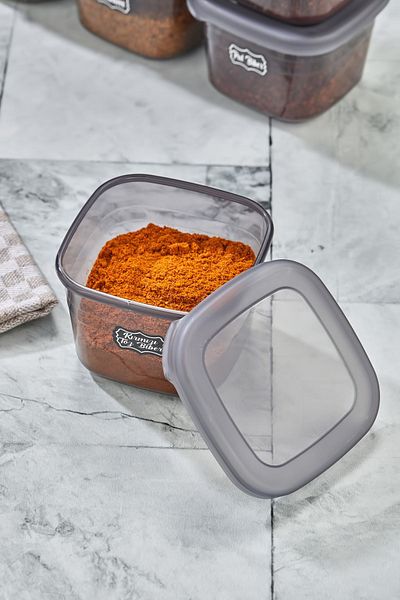 DE HOME 12-Piece Spice Bowl Set with Label and Leak-Proof Lid - 550ML - Label Gift