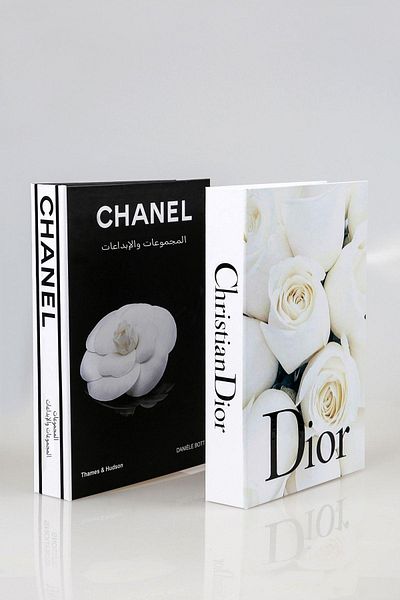 irayhomedecor 2-Piece White Rose/Rose Decorative Book Box