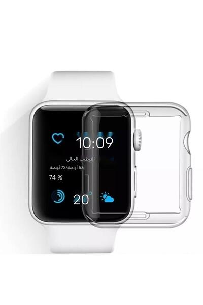 ucuzmi Apple Watch 1 2-3 Series (44mm) 360 Full Protection Transparent Silicone Case Premium Model
