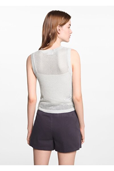 Mango Teen Μπλούζα με διάτρητη πλεκτή lureks