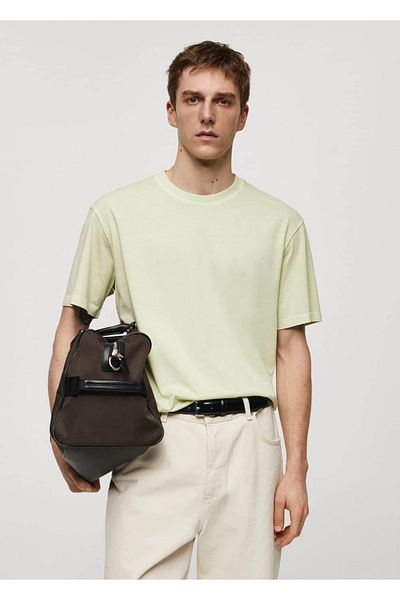 MANGO Man T-shirt o wygodnym kroju, wykonany w 100% z bawełny