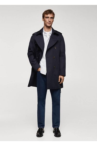 MANGO Man Klassischer wasserabweisender Trenchcoat