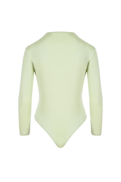 RİVUS Long Sleeve Ikonik Body with Twisted Front and Snaps at the Bottom - Green
