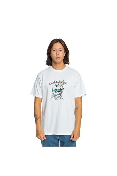 Quiksilver One Last Suft Чоловіча біла футболка з круглим коміром