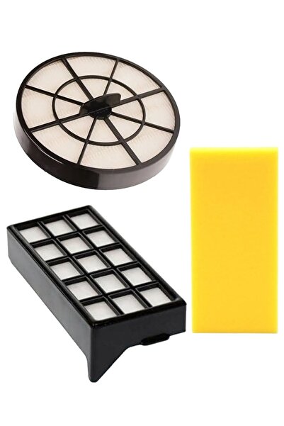 Chisty Grundig Vcc 7070 - Set of 3 Hepa Filters and Sponge Frames