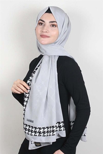 Cardion Jakarlı Icon Şal 1359-8 Gri