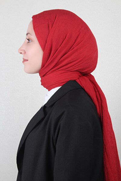Eşarppark Bambu Kraşlı Şal 2724-37 Kırmızı