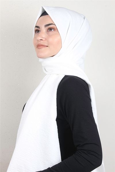 PİRAMİT Alessa Off-White Cotton Shawl - 2740-35