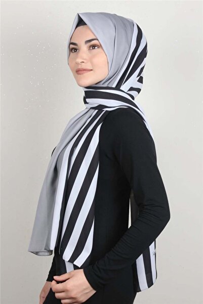 Cardion Medine Desenli Şal 1803-6 Gri