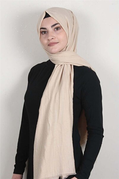 Eşarppark Bambu Kraşlı Şal 2724-20 Krem